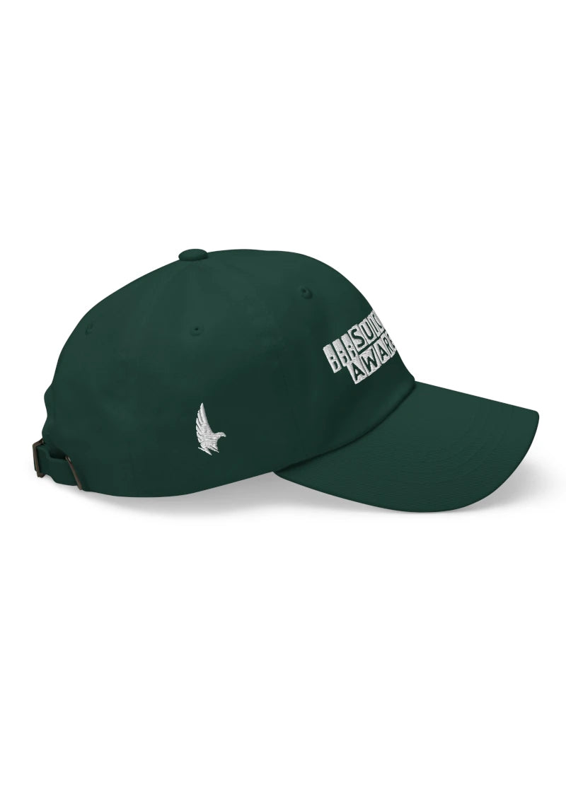 Loyalty Vibes Awareness Dad Hat Forest Green/White Right - Loyalty Vibes