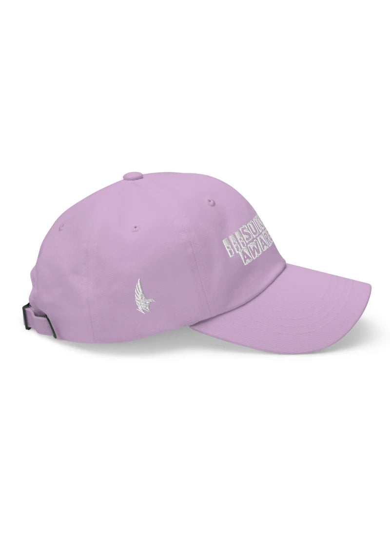 Loyalty Vibes Awareness Dad Hat Light Purple/White Right - Loyalty Vibes
