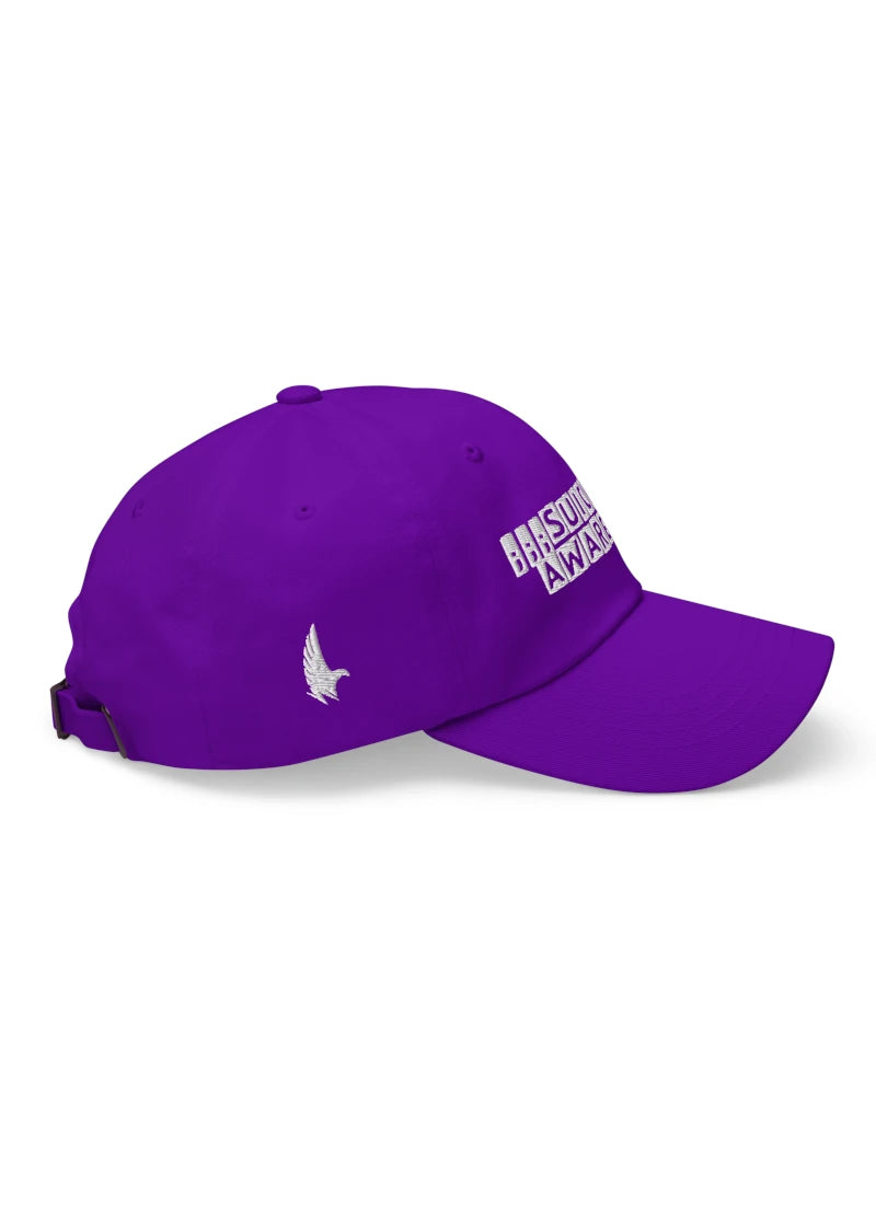 Loyalty Vibes Awareness Dad Hat Purple/White Right - Loyalty Vibes