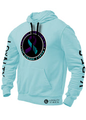 Loyalty Vibes Suicide Awareness Prevention Hoodie Sky Blue Black - Loyalty Vibes