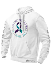 Loyalty Vibes Suicide Awareness Prevention Hoodie White Grey - Loyalty Vibes