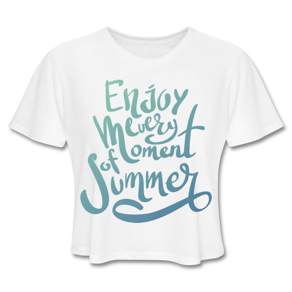 Summer Moments Cropped Tee White - Loyalty Vibes