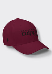 Trippin Pipe Fitted Hat - Maroon/Black - Loyalty Vibes