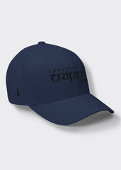 Trippin Pipe Fitted Hat - Navy Blue/Black - Loyalty Vibes