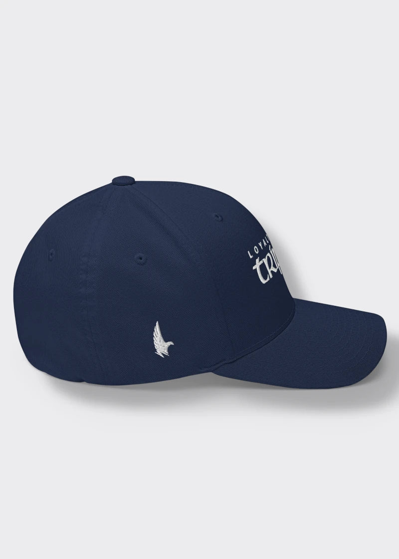 Trippin Pipe Fitted Hat - Navy Blue - Side - Loyalty Vibes