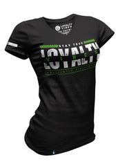 Velocity Logo V-Neck Tee Black Green - Loyalty Vibes