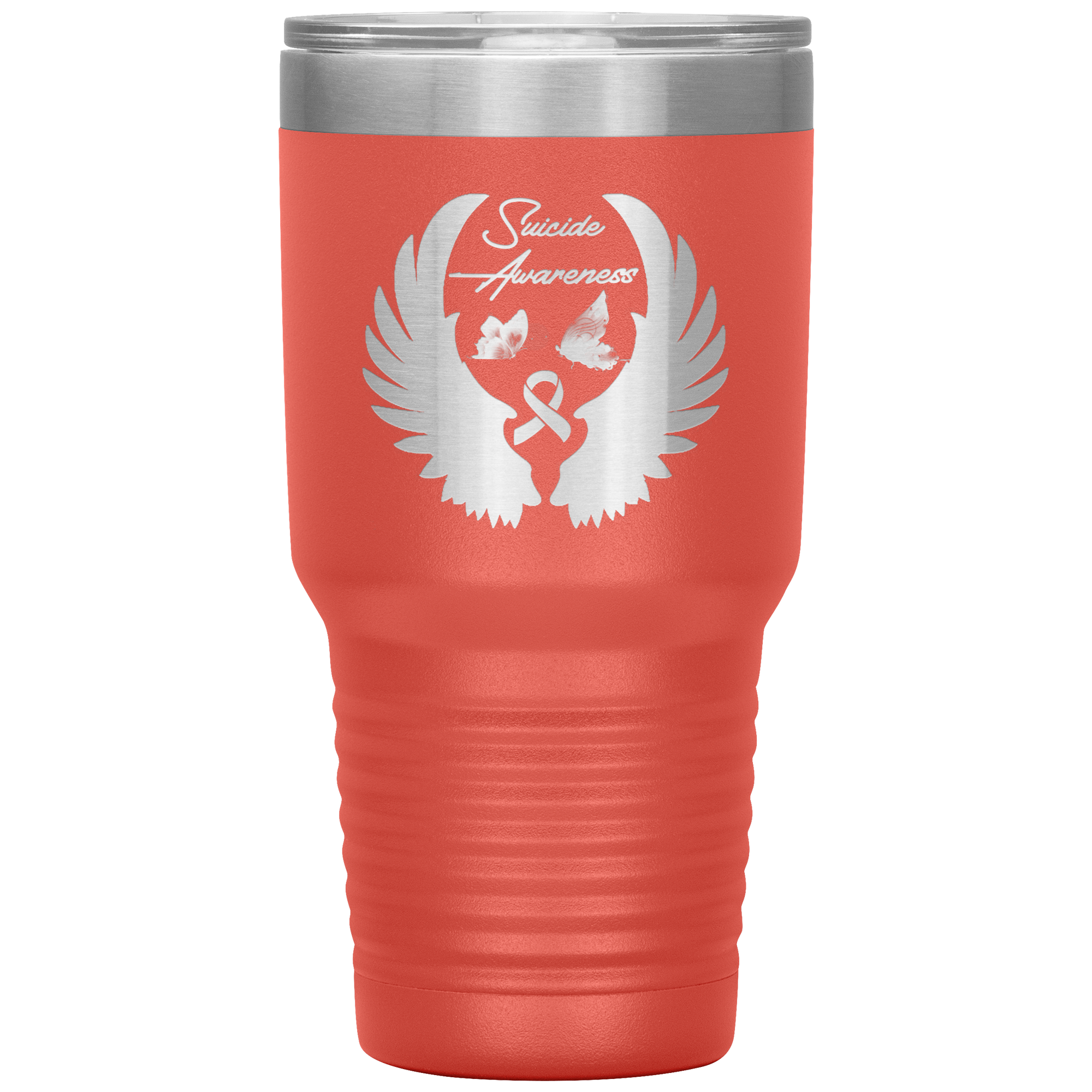 Suicide Awareness Battle Tumbler Coral - Loyalty Vibes