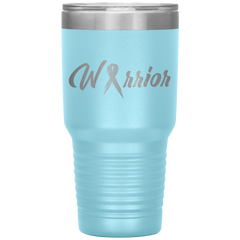 Breast Cancer Warrior Tumbler Light Blue 30oz. Stainless Steel - Loyalty Vibes