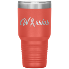 Breast Cancer Warrior Tumbler Coral 30oz. Stainless Steel - Loyalty Vibes