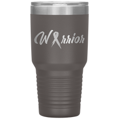Breast Cancer Warrior Tumbler Pewter 30oz. Stainless Steel - Loyalty Vibes