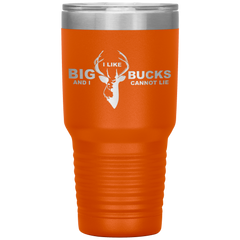 I Like Big Bucks And I Cannot Lie Tumbler Orange - Loyalty Vibes