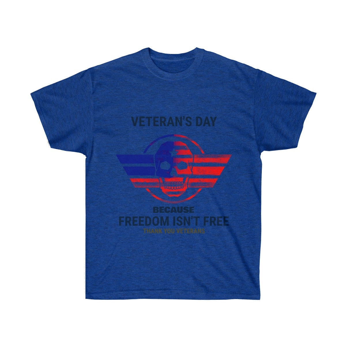 Freedom Skull Veteran's Day T-Shirt - Loyalty Vibes