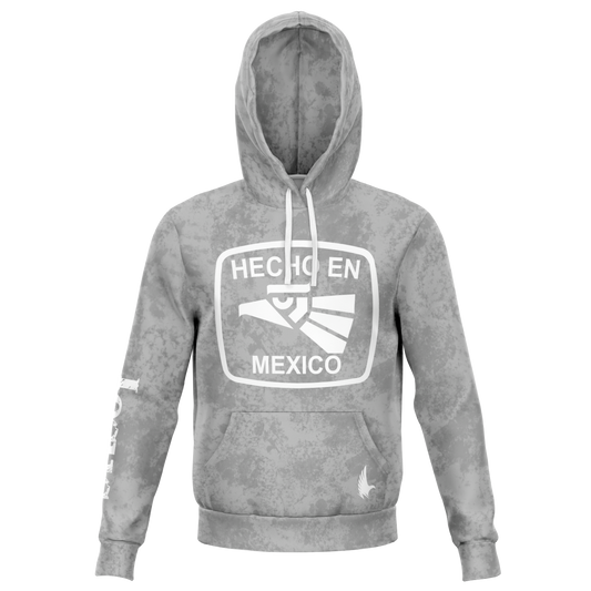 Hecho En Mexico Hoodie - Jesus Caribbean Grey - Loyalty Vibes