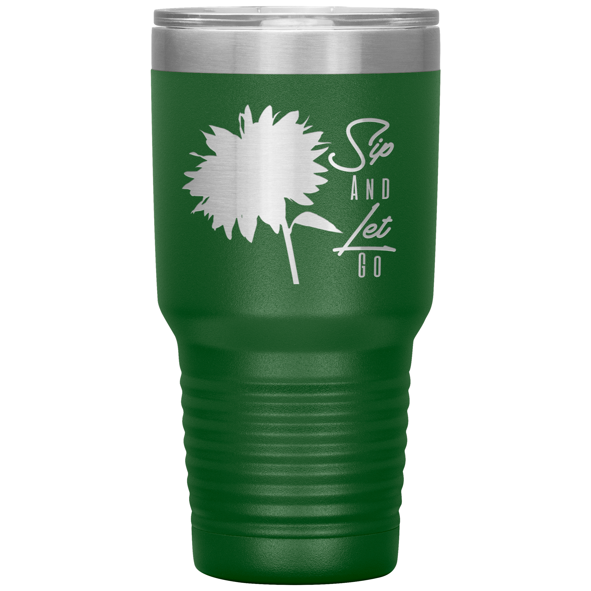 Sip And Let Go Tumbler Green - Loyalty Vibes