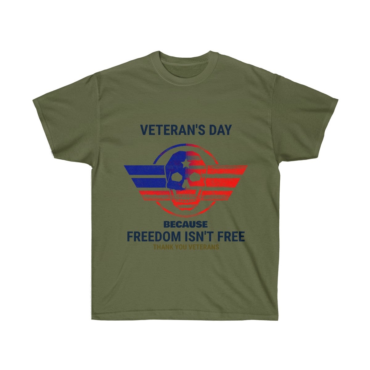 Freedom Skull Veteran's Day T-Shirt - Loyalty Vibes