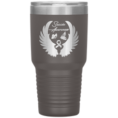 Suicide Awareness Battle Tumbler Pewter - Loyalty Vibes