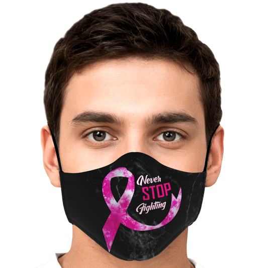 Breast Cancer Mask - Never Stop Fighting Renegade - Loyalty Vibes