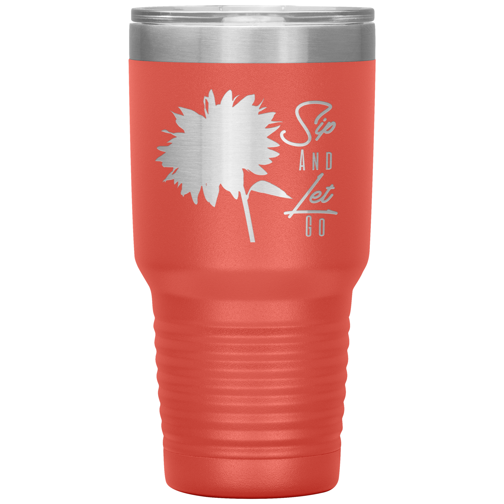 Sip And Let Go Tumbler Coral - Loyalty Vibes