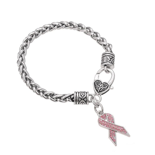 Breast Cancer Bracelet Pink - Loyalty Vibes
