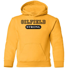 Oilfield Strong Kids Pullover Hoodie Gold - Loyalty Vibes