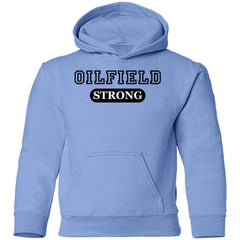 Oilfield Strong Kids Pullover Hoodie Carolina Blue - Loyalty Vibes