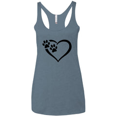 Ladies' Paws Of Passion Racerback Tank Indigo - Loyalty Vibes