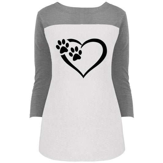 Juniors' Paws Of Passion T-Shirt Grey Frost White - Loyalty Vibes