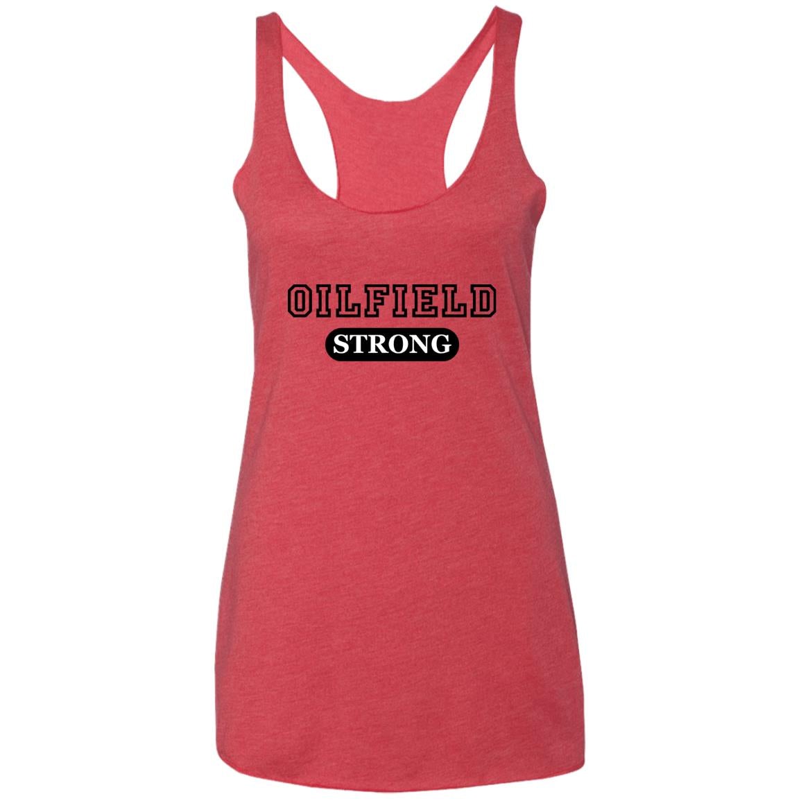 Oilfield Strong Women's Sport Tank Top Vintage Red - Loyalty Vibes