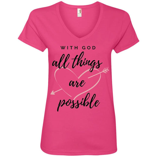 Lerae Spiritual V-Neck T-Shirt Pink - Loyalty Vibes