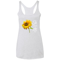 Sip And Let Go Women's Tank Top Heather White - Loyalty Vibes