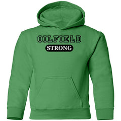 Oilfield Strong Kids Pullover Hoodie Irish Green - Loyalty Vibes