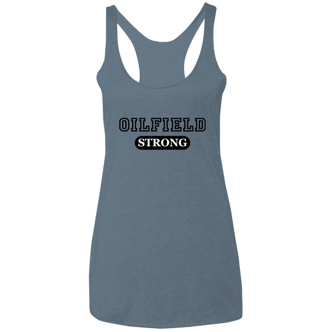 Oilfield Strong Women's Sport Tank Top Indigo - Loyalty Vibes