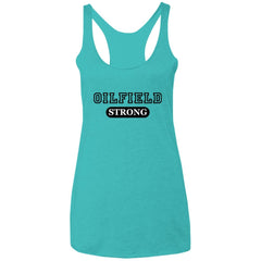 Oilfield Strong Women's Sport Tank Top Tahiti Blue - Loyalty Vibes