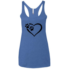 Ladies' Paws Of Passion Racerback Tank Vintage Royal - Loyalty Vibes