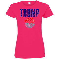 Trump 2020 MAGA Ladies' T-Shirt Hot Pink - Loyalty Vibes