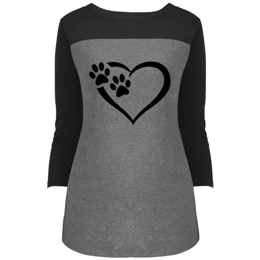 Juniors' Paws Of Passion T-Shirt Black Grey Frost - Loyalty Vibes