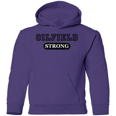 Oilfield Strong Kids Pullover Hoodie Purple - Loyalty Vibes