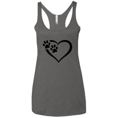 Ladies' Paws Of Passion Racerback Tank Premium Heather - Loyalty Vibes