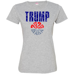Trump 2020 MAGA Ladies' T-Shirt Heather Grey - Loyalty Vibes