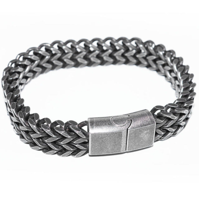 Braided Double Link Men's Bracelet AL5887 - Loyalty Vibes