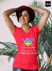 Love Is Love V-Neck Tee - Loyalty Vibes