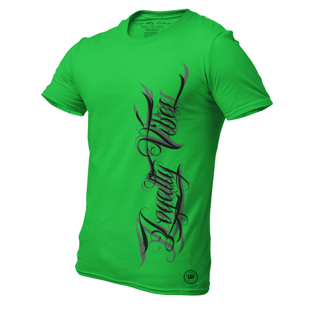 Men's Street Style Magnitude Logo Tee Green - Loyalty Vibes