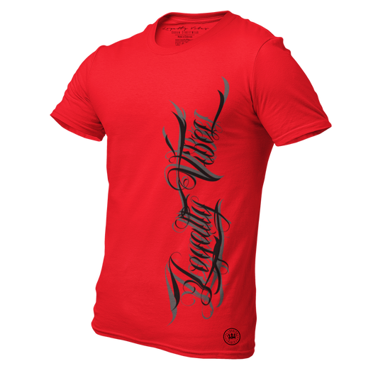 Men's Street Style Magnitude Logo Tee Red - Loyalty Vibes