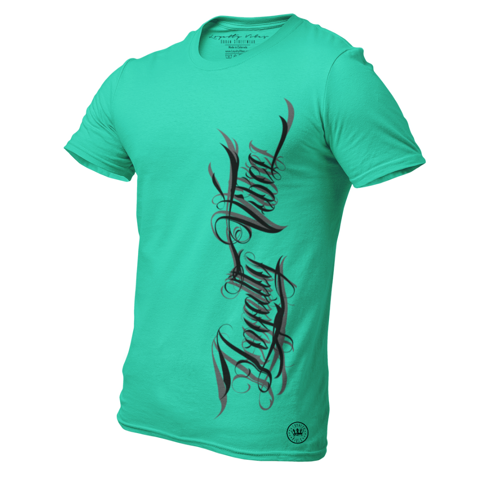 Men's Street Style Magnitude Logo Tee Teal - Loyalty Vibes