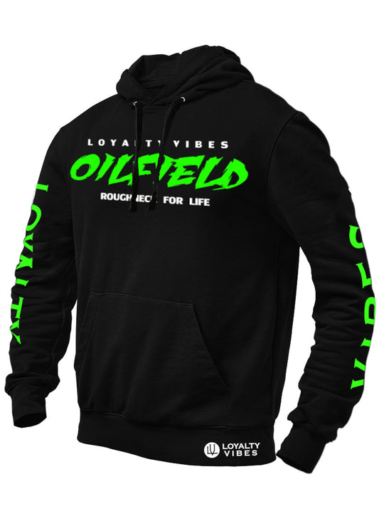 Oilfield Roughneck Hoodie Black Green - Loyalty Vibes