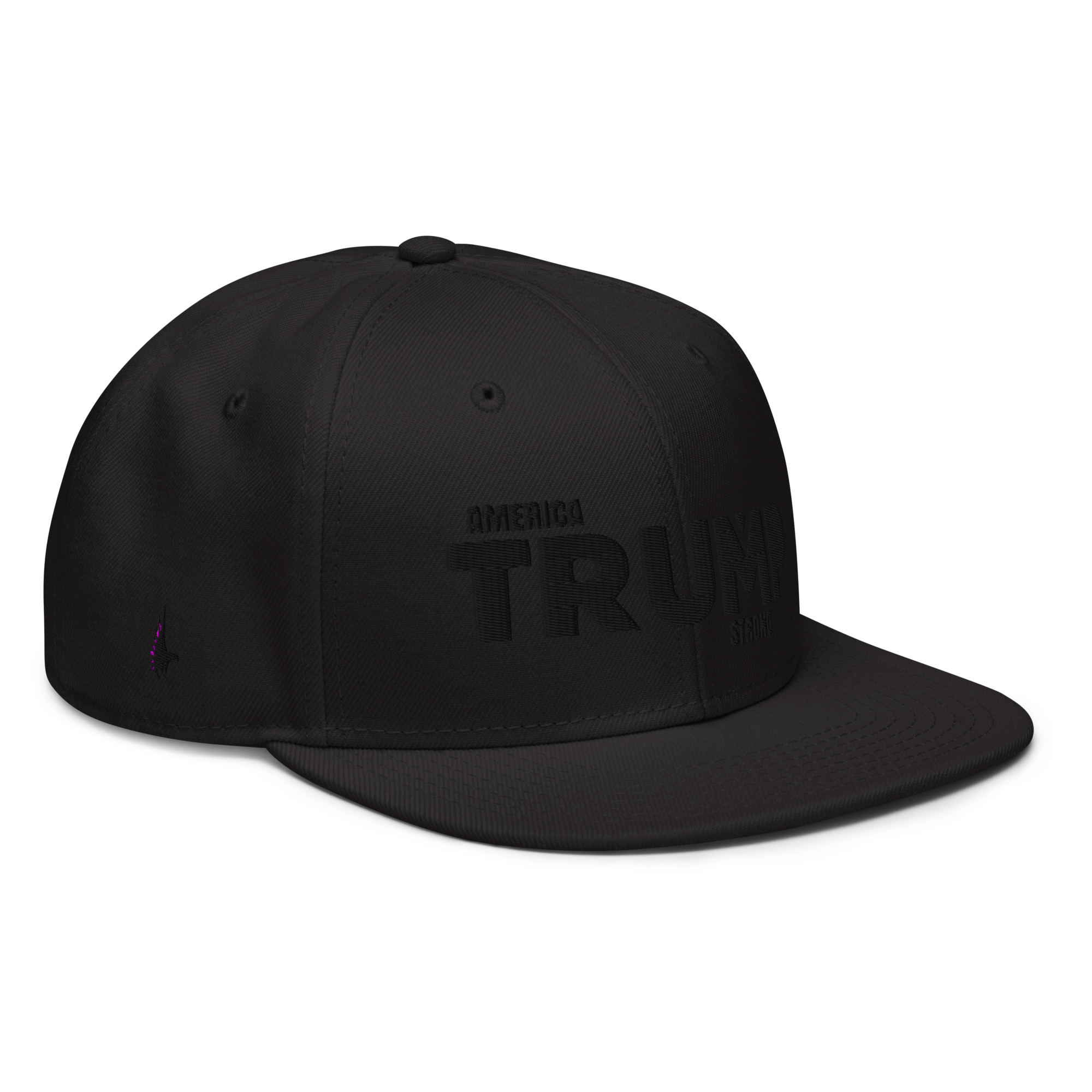 Loyalty Vibes America Trump Strong Snapback Hat Black Black One size - Loyalty Vibes