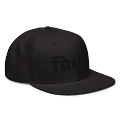 Loyalty Vibes America Trump Strong Snapback Hat Black Black One size - Loyalty Vibes
