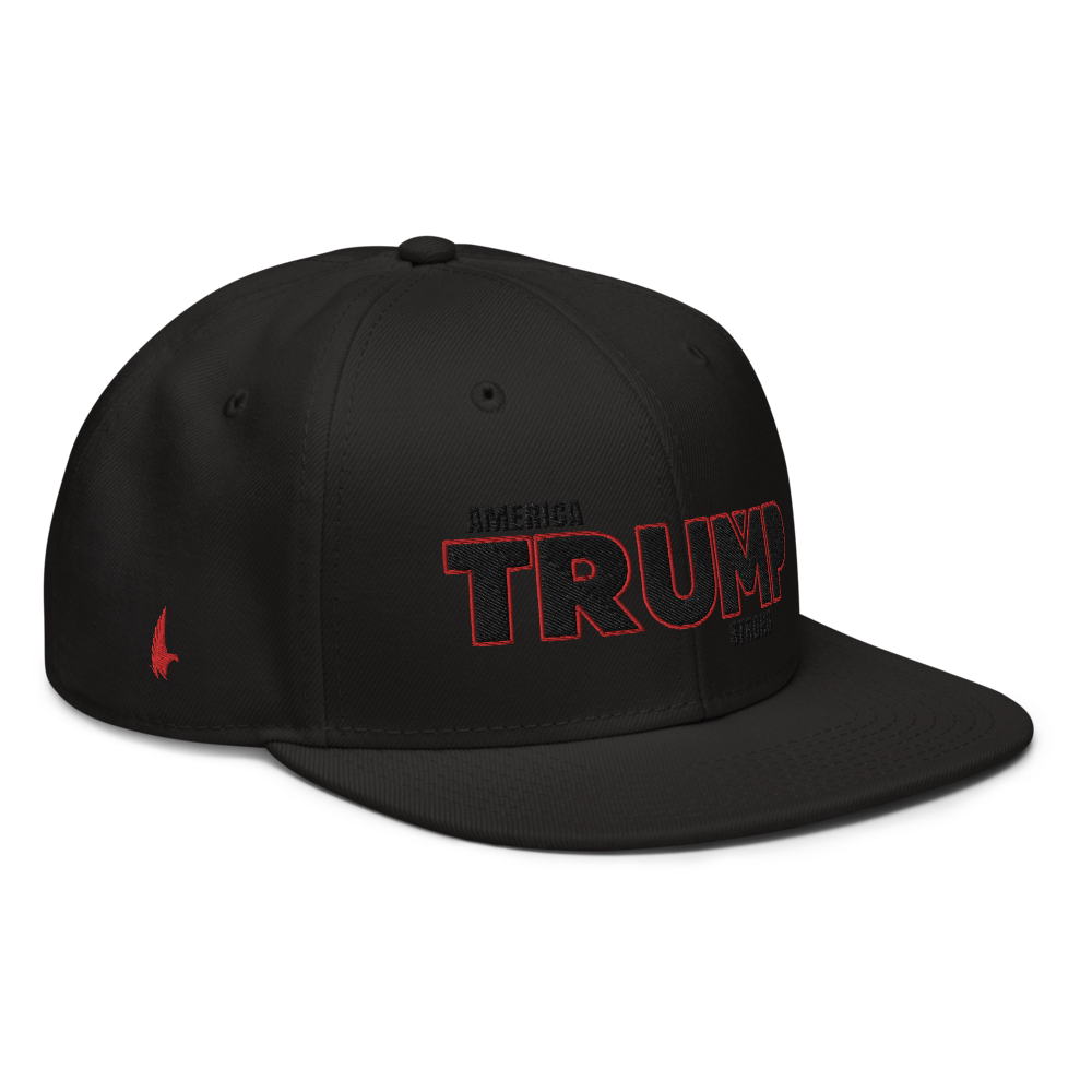 Loyalty Vibes America Trump Strong Snapback Hat Black Red Red Black One size - Loyalty Vibes
