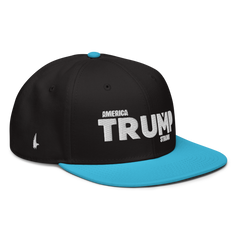 Loyalty Vibes America Trump Strong Snapback Hat Black White Blue One size - Loyalty Vibes