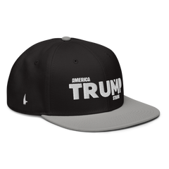 Loyalty Vibes America Trump Strong Snapback Hat Black White Grey One size - Loyalty Vibes